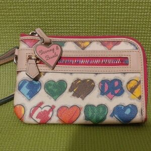 Y2K Dooney & Bourke Colorful Heart Wristlet